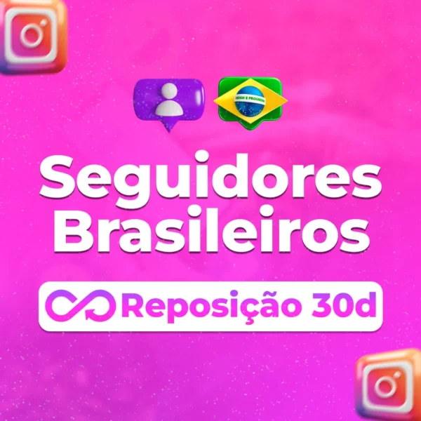 2.500 Seguidores Brasileiros Instagram / Reposição 30 dias